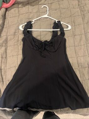 wild fable Black Off the Shoulder Mini Dress